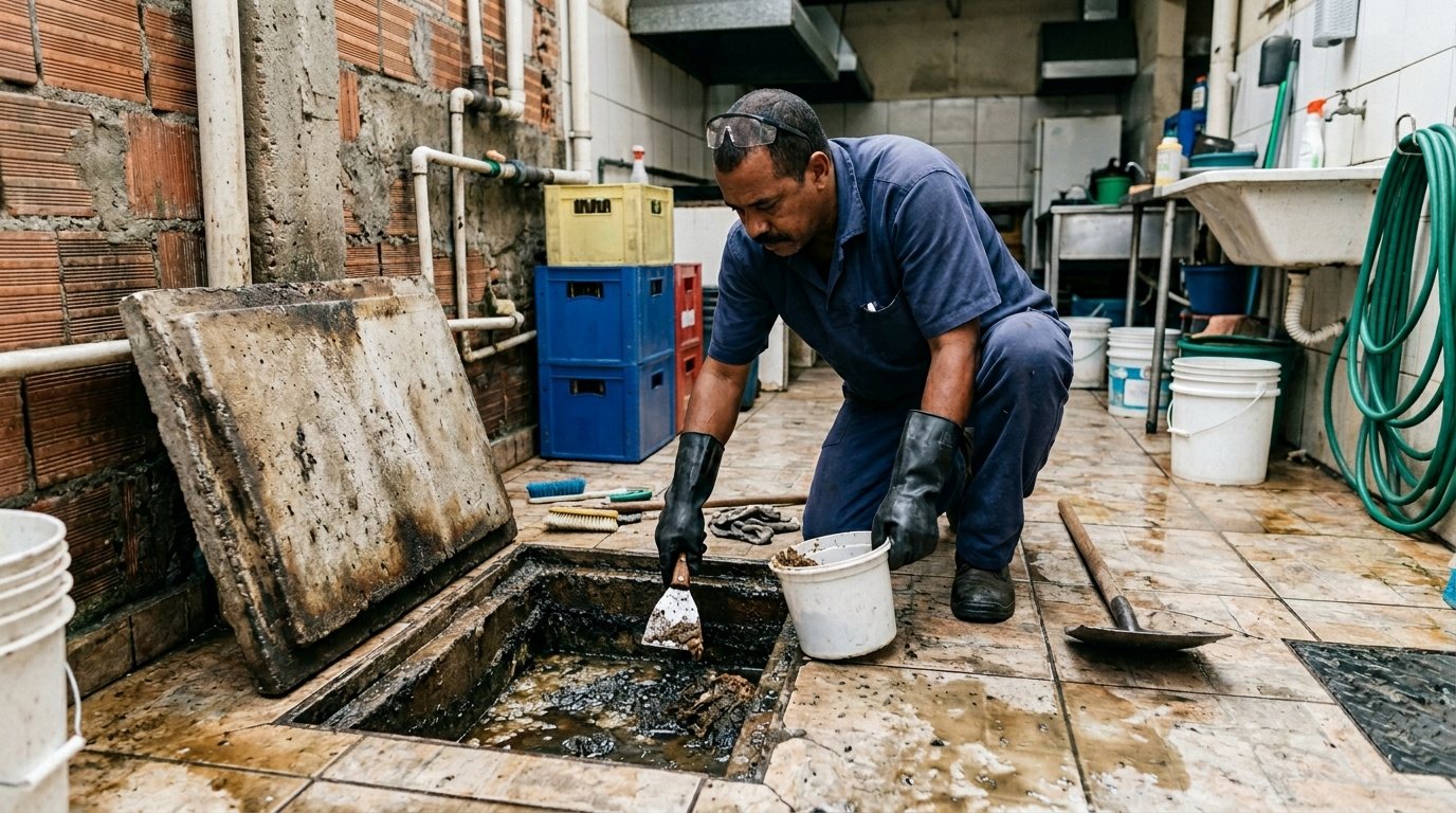 Limpeza de Caixa de Gordura Residencial em Teresina‑PI